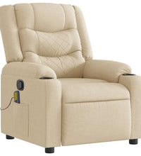 Massagesessel Creme Stoff