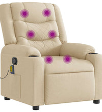 Massagesessel Creme Stoff