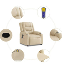 Massagesessel Creme Stoff