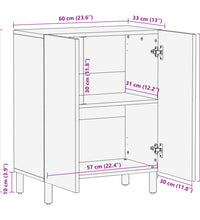 Sideboard Schwarz 60x33x75 cm Holzwerkstoff