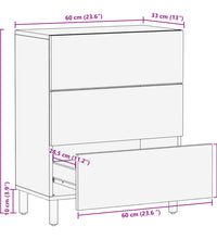 Sideboard Schwarz 60x33x75 cm Holzwerkstoff