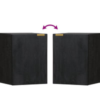 Bad-Hängeschrank Schwarz 38x33x48 cm Holzwerkstoff