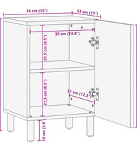 Badschrank Schwarz 38x33x58 cm Holzwerkstoff