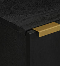 Badschrank Schwarz 38x33x58 cm Holzwerkstoff