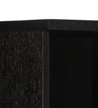 Badschrank Schwarz 38x33x160 cm Massivholz Mango