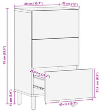 Sideboard Schwarz 40x33x75 cm Holzwerkstoff