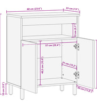 Sideboard Schwarz 60x33x75 cm Holzwerkstoff