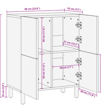 Sideboard Schwarz 60x33x75 cm Holzwerkstoff