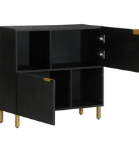 Sideboard Schwarz 80x33x75 cm Holzwerkstoff