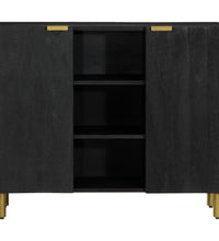 Sideboard Schwarz 90x35x75 cm Holzwerkstoff