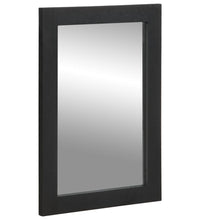 Badspiegel Schwarz 50x70x2,5 cm Holzwerkstoff und Messing