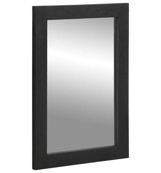 Badspiegel Schwarz 50x70x2,5 cm Holzwerkstoff und Messing