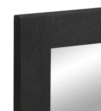 Badspiegel Schwarz 50x70x2,5 cm Holzwerkstoff und Messing