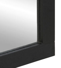 Badspiegel Schwarz 50x70x2,5 cm Holzwerkstoff und Messing