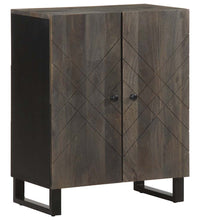 Sideboard Schwarz 60x33x75 cm Massivholz Mango