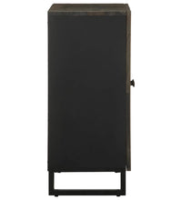 Sideboard Schwarz 60x33x75 cm Massivholz Mango