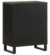 Sideboard Schwarz 60x33x75 cm Massivholz Mango