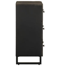 Sideboard Schwarz 60x33x75 cm Massivholz Mango