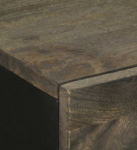 Sideboard Schwarz 60x33x75 cm Massivholz Mango