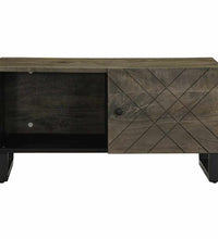 Couchtisch Schwarz 80x50x40 cm Massivholz Mango