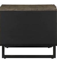 Couchtisch Schwarz 80x50x40 cm Massivholz Mango
