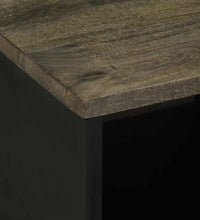 Couchtisch Schwarz 80x50x40 cm Massivholz Mango