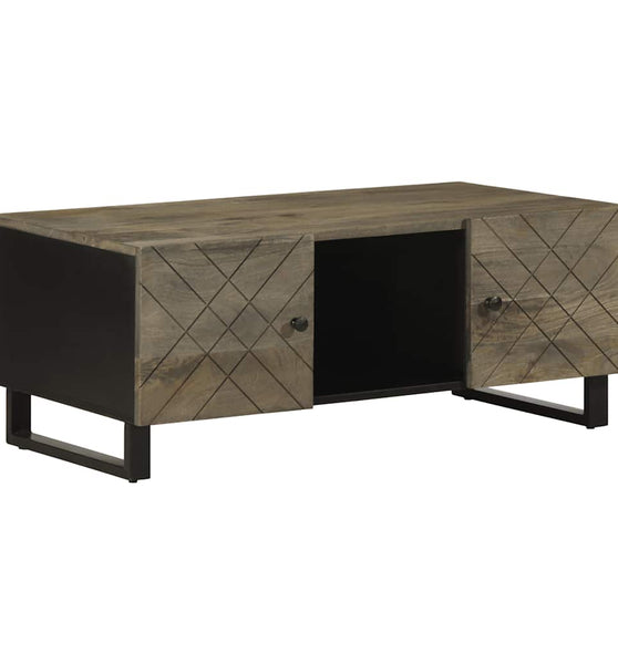 Couchtisch Schwarz 100x54x40 cm Massivholz Mango