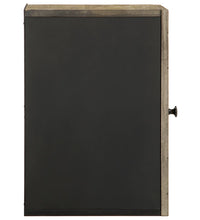 Bad-Wandschrank Schwarz 38x33x48 cm Massivholz Mango