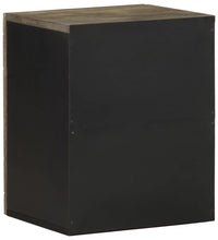 Bad-Wandschrank Schwarz 38x33x48 cm Massivholz Mango