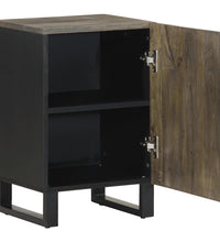 Badschrank Schwarz 38x33x58 cm Massivholz Mango