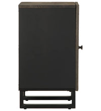 Badschrank Schwarz 38x33x58 cm Massivholz Mango