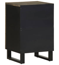 Badschrank Schwarz 38x33x58 cm Massivholz Mango