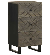 Sideboard Schwarz 40x33x75 cm Massivholz Mango