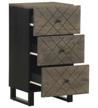 Sideboard Schwarz 40x33x75 cm Massivholz Mango