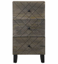 Sideboard Schwarz 40x33x75 cm Massivholz Mango