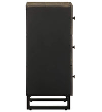 Sideboard Schwarz 40x33x75 cm Massivholz Mango