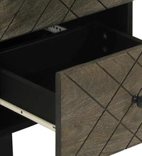 Sideboard Schwarz 40x33x75 cm Massivholz Mango