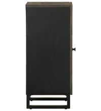 Sideboard Schwarz 40x33x75 cm Massivholz Mango