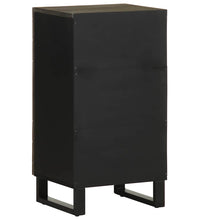 Sideboard Schwarz 40x33x75 cm Massivholz Mango