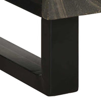 Sideboard Schwarz 40x33x75 cm Massivholz Mango