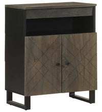 Sideboard Schwarz 60x33x75 cm Massivholz Mango