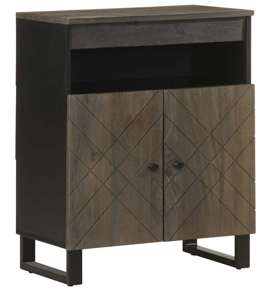 Sideboard Schwarz 60x33x75 cm Massivholz Mango