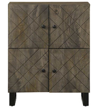 Sideboard Schwarz 60x33x75 cm Massivholz Mango