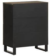 Sideboard Schwarz 60x33x75 cm Massivholz Mango