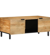 Couchtisch Braun 100x54x40 cm Massivholz Mango