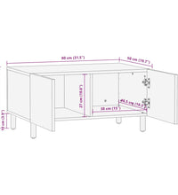 Couchtisch 80x50x40 cm Massivholz Akazie