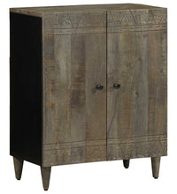Sideboard Hellgrau 60x33,5x75 cm Massivholz Mango