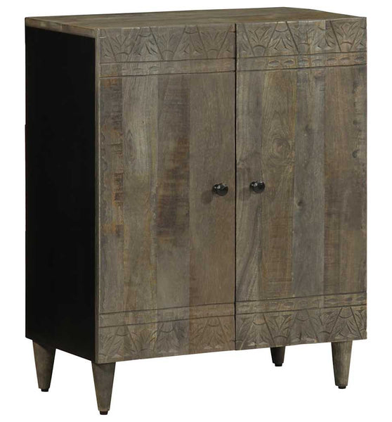 Sideboard Hellgrau 60x33,5x75 cm Massivholz Mango