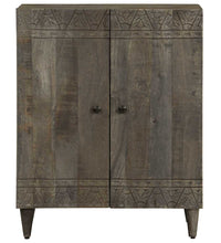 Sideboard Hellgrau 60x33,5x75 cm Massivholz Mango
