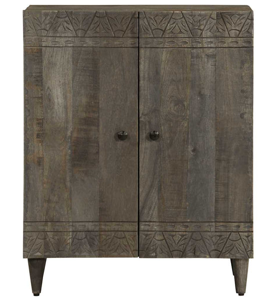 Sideboard Hellgrau 60x33,5x75 cm Massivholz Mango